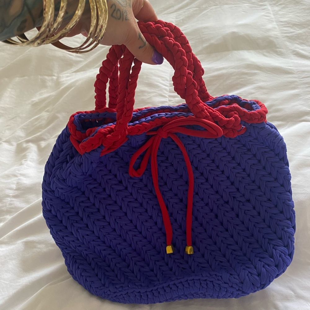 handmade blue bag NWOT